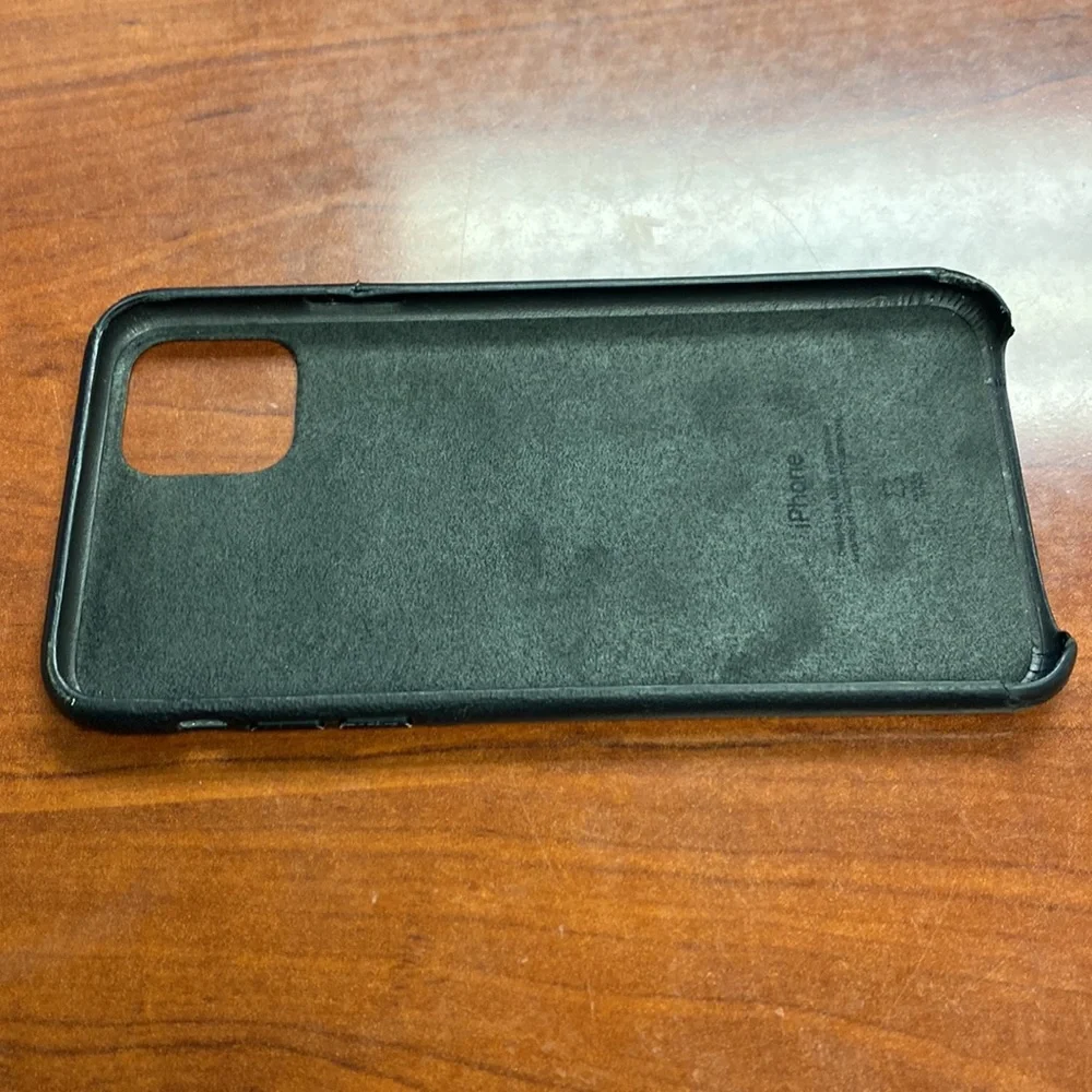 iPhone 11 Pro Max Black Leather Case